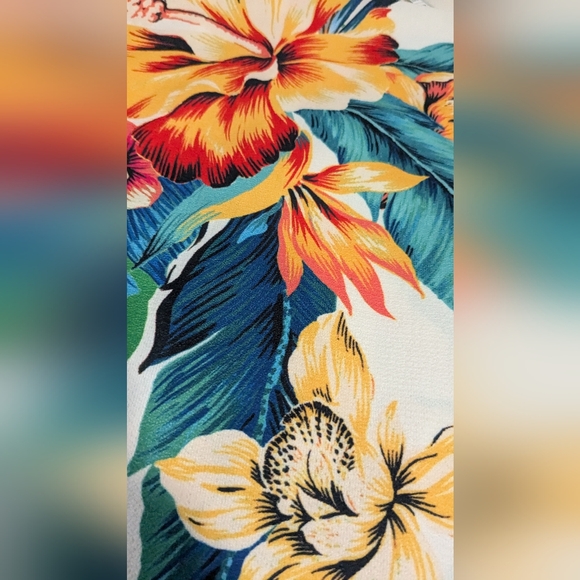 Flying Tomato Boho Chic Halter Tank Top Womens Small Tropical Floral Bandana(5) - Picture 5 of 11